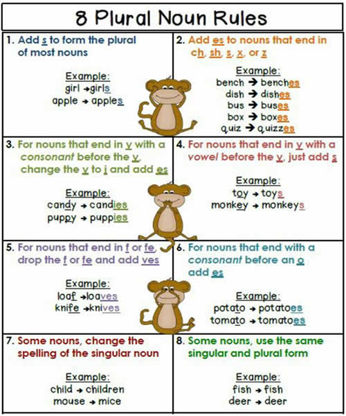 8 Plural Noun Rules English Learn Site