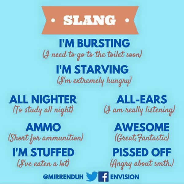 Slang Words In English English Learn Site