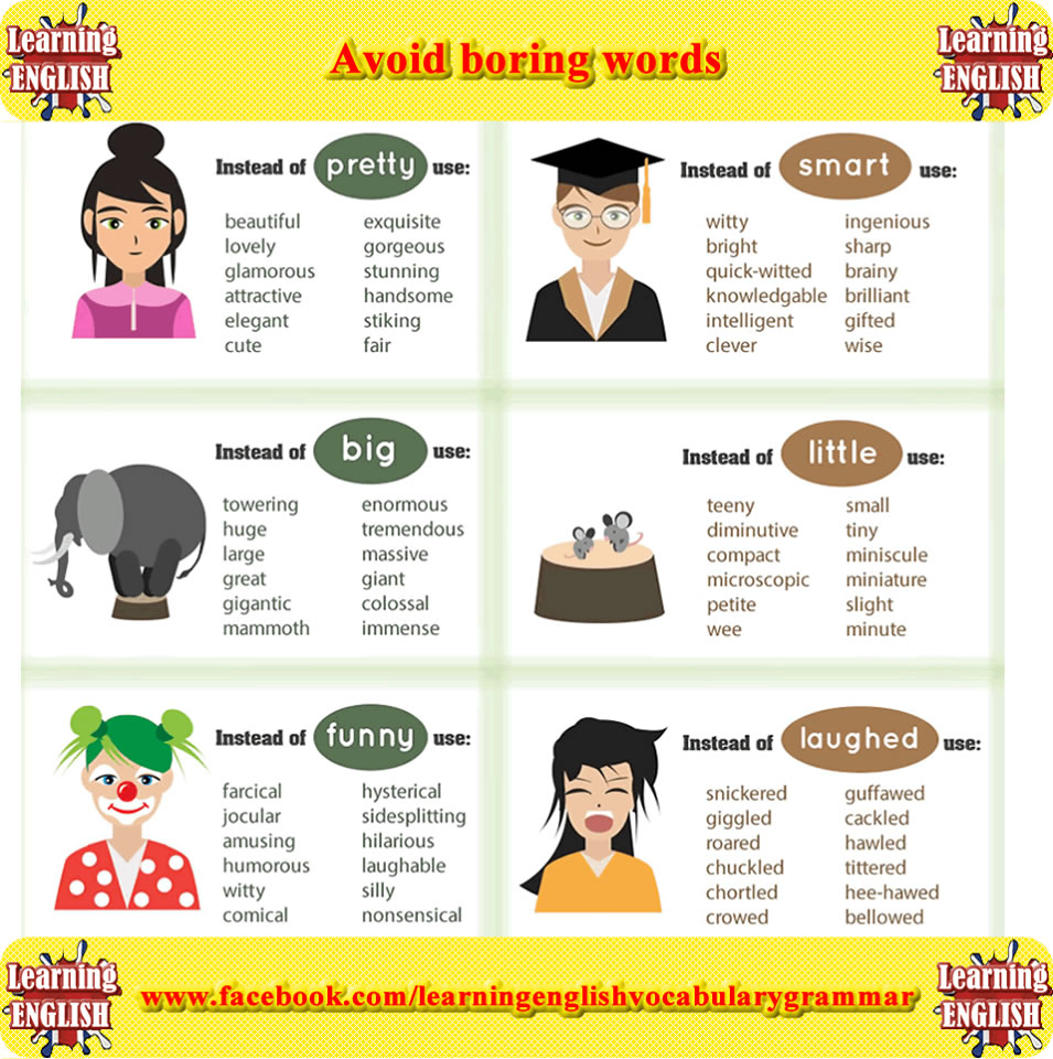 Other Ways To Say BORING English Learn Site