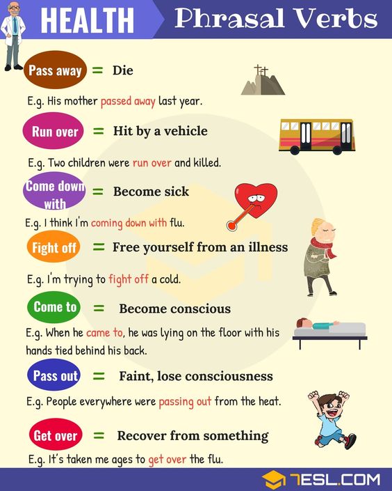 Phrasal Verbs Related To Health English Learn Site